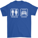 4x4 Problem Solved Off Roading Road Mens T-Shirt Cotton Gildan Royal Blue