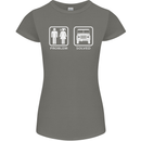 4x4 Problem Solved Off Roading Road Womens Petite Cut T-Shirt Charcoal