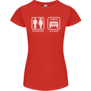 4x4 Problem Solved Off Roading Road Womens Petite Cut T-Shirt Red