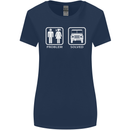 4x4 Problem Solved Off Roading Road Womens Wider Cut T-Shirt Navy Blue