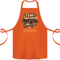 50 Year Old Banger Birthday 50th Year Old Cotton Apron 100% Organic Orange