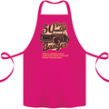 50 Year Old Banger Birthday 50th Year Old Cotton Apron 100% Organic Pink