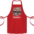 50 Year Old Banger Birthday 50th Year Old Cotton Apron 100% Organic Red