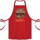 50 Year Old Banger Birthday 50th Year Old Cotton Apron 100% Organic Red