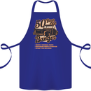 50 Year Old Banger Birthday 50th Year Old Cotton Apron 100% Organic Royal Blue