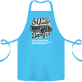 50 Year Old Banger Birthday 50th Year Old Cotton Apron 100% Organic Turquoise
