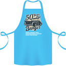 50 Year Old Banger Birthday 50th Year Old Cotton Apron 100% Organic Turquoise