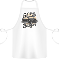 50 Year Old Banger Birthday 50th Year Old Cotton Apron 100% Organic White