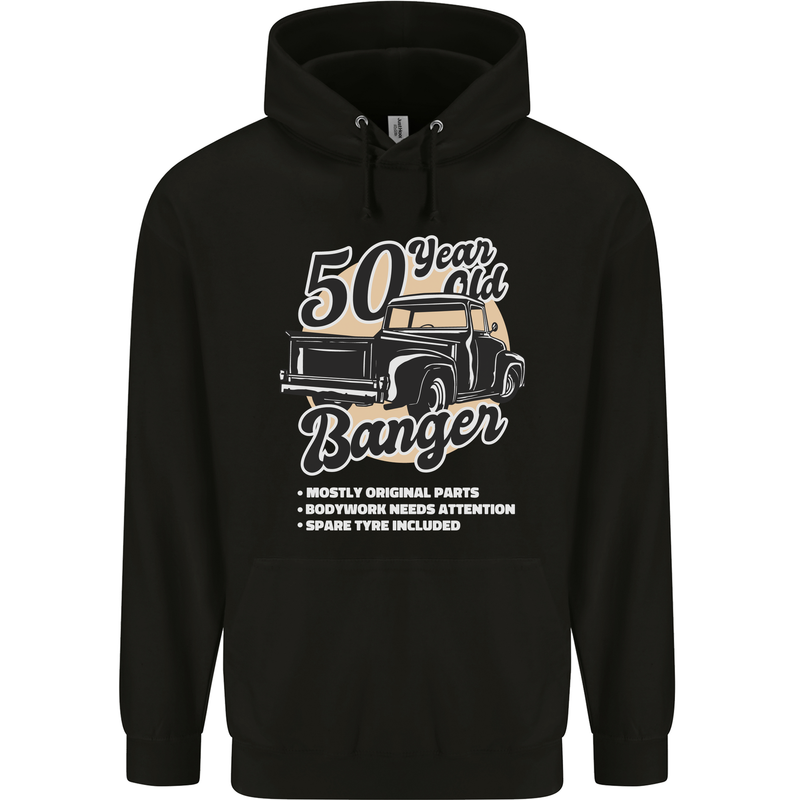 50 Year Old Banger Birthday 50th Year Old Mens 80% Cotton Hoodie Black