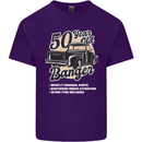 50 Year Old Banger Birthday 50th Year Old Mens Cotton T-Shirt Tee Top Purple