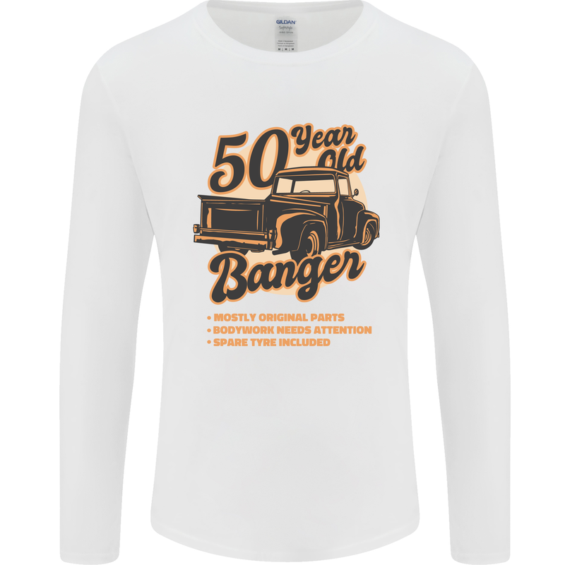 50 Year Old Banger Birthday 50th Year Old Mens Long Sleeve T-Shirt White