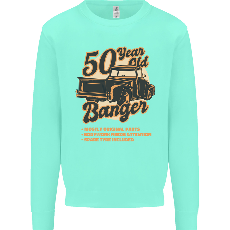 50 Year Old Banger Birthday 50th Year Old Mens Sweatshirt Jumper Peppermint