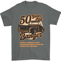 50 Year Old Banger Birthday 50th Year Old Mens T-Shirt 100% Cotton Charcoal
