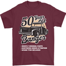 50 Year Old Banger Birthday 50th Year Old Mens T-Shirt 100% Cotton Maroon