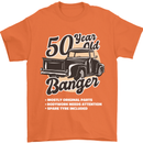 50 Year Old Banger Birthday 50th Year Old Mens T-Shirt 100% Cotton Orange