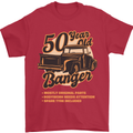 50 Year Old Banger Birthday 50th Year Old Mens T-Shirt 100% Cotton Red
