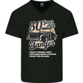 50 Year Old Banger Birthday 50th Year Old Mens V-Neck Cotton T-Shirt Black