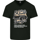 50 Year Old Banger Birthday 50th Year Old Mens V-Neck Cotton T-Shirt Black