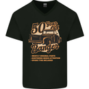 50 Year Old Banger Birthday 50th Year Old Mens V-Neck Cotton T-Shirt Black