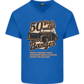 50 Year Old Banger Birthday 50th Year Old Mens V-Neck Cotton T-Shirt Royal Blue