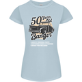 50 Year Old Banger Birthday 50th Year Old Womens Petite Cut T-Shirt Light Blue