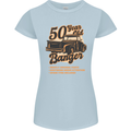 50 Year Old Banger Birthday 50th Year Old Womens Petite Cut T-Shirt Light Blue