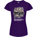 50 Year Old Banger Birthday 50th Year Old Womens Petite Cut T-Shirt Purple