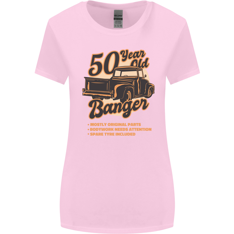 50 Year Old Banger Birthday 50th Year Old Womens Wider Cut T-Shirt Light Pink