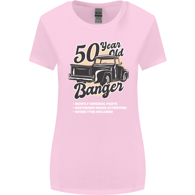 50 Year Old Banger Birthday 50th Year Old Womens Wider Cut T-Shirt Light Pink