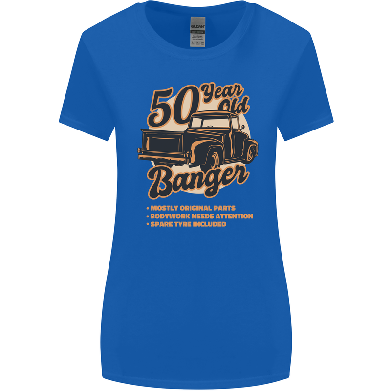 50 Year Old Banger Birthday 50th Year Old Womens Wider Cut T-Shirt Royal Blue