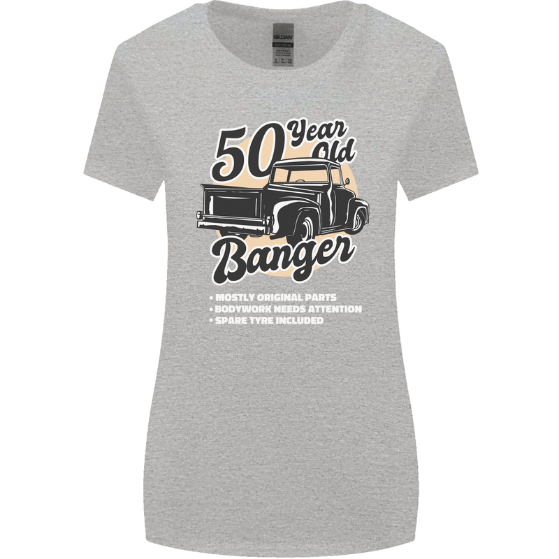50 Year Old Banger Birthday 50th Year Old Womens Wider Cut T-Shirt Sports Grey