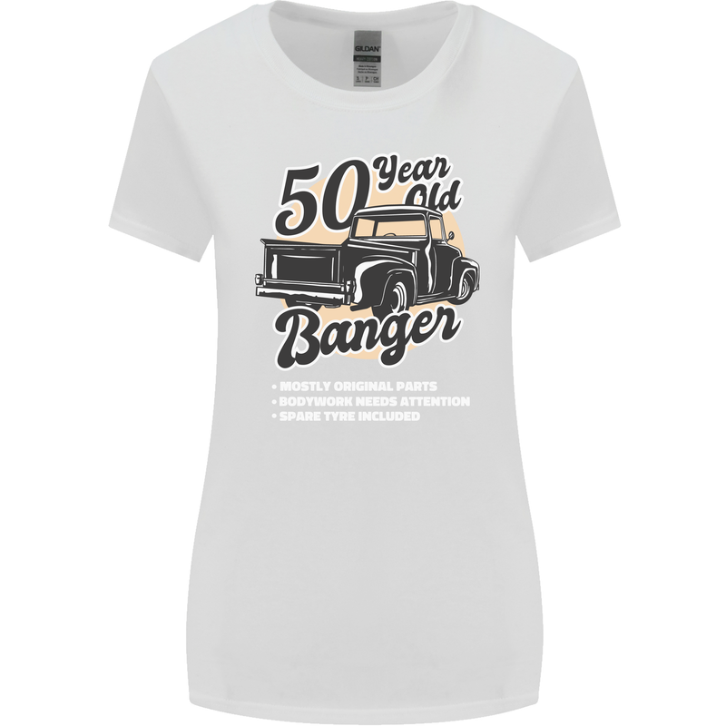 50 Year Old Banger Birthday 50th Year Old Womens Wider Cut T-Shirt White
