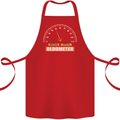 50th Birthday 50 Year Old Ageometer Funny Cotton Apron 100% Organic Red