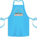 50th Birthday 50 Year Old Ageometer Funny Cotton Apron 100% Organic Turquoise