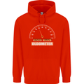 50th Birthday 50 Year Old Ageometer Funny Mens 80% Cotton Hoodie Bright Red