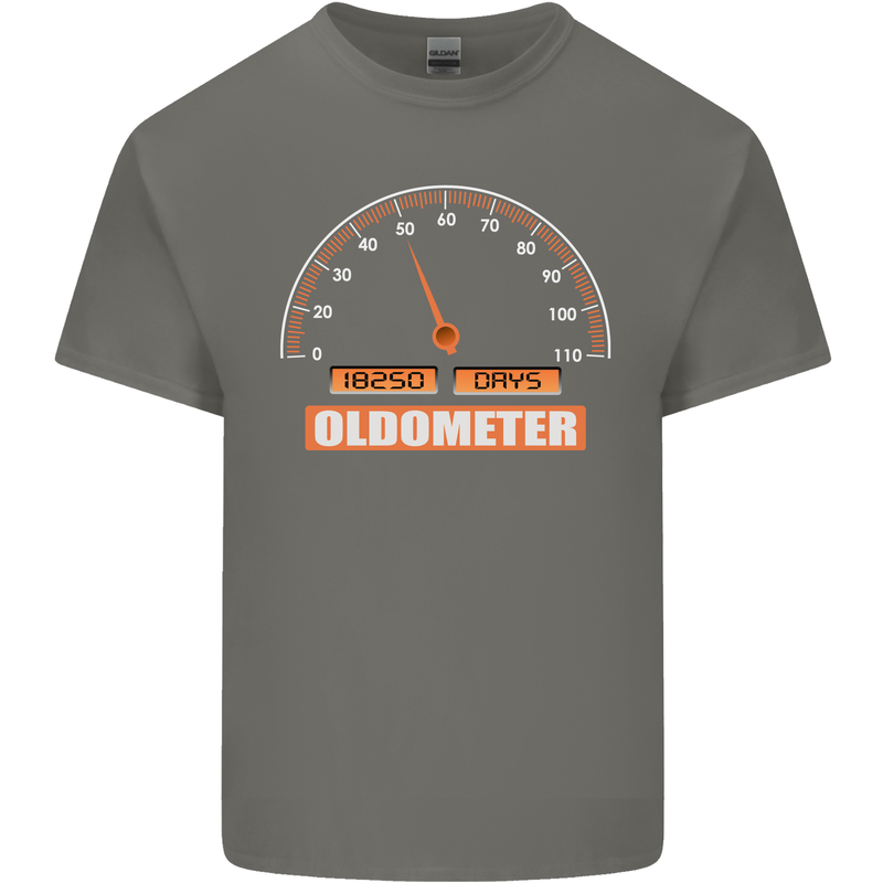 50th Birthday 50 Year Old Ageometer Funny Mens Cotton T-Shirt Tee Top Charcoal