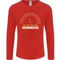 50th Birthday 50 Year Old Ageometer Funny Mens Long Sleeve T-Shirt Red