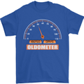 50th Birthday 50 Year Old Ageometer Funny Mens T-Shirt 100% Cotton Royal Blue