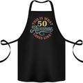 50th Birthday 50 Year Old Awesome Looks Like Cotton Apron 100% Organic Black