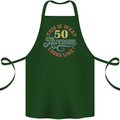 50th Birthday 50 Year Old Awesome Looks Like Cotton Apron 100% Organic Forest Green