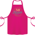 50th Birthday 50 Year Old Awesome Looks Like Cotton Apron 100% Organic Pink