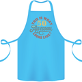 50th Birthday 50 Year Old Awesome Looks Like Cotton Apron 100% Organic Turquoise