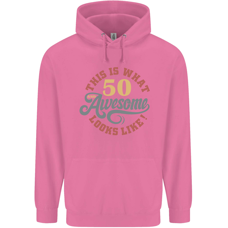 50th Birthday 50 Year Old Awesome Looks Like Mens 80% Cotton Hoodie Azelea