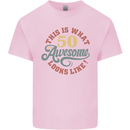 50th Birthday 50 Year Old Awesome Looks Like Mens Cotton T-Shirt Tee Top Light Pink