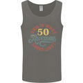 50th Birthday 50 Year Old Awesome Looks Like Mens Vest Tank Top Charcoal