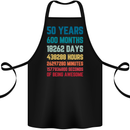 50th Birthday 50 Year Old Cotton Apron 100% Organic Black