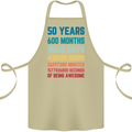 50th Birthday 50 Year Old Cotton Apron 100% Organic Khaki