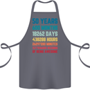 50th Birthday 50 Year Old Cotton Apron 100% Organic Steel