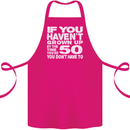 50th Birthday 50 Year Old Don't Grow Up Funny Cotton Apron 100% Organic Pink