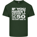 50th Birthday 50 Year Old Don't Grow Up Funny Mens Cotton T-Shirt Tee Top Forest Green